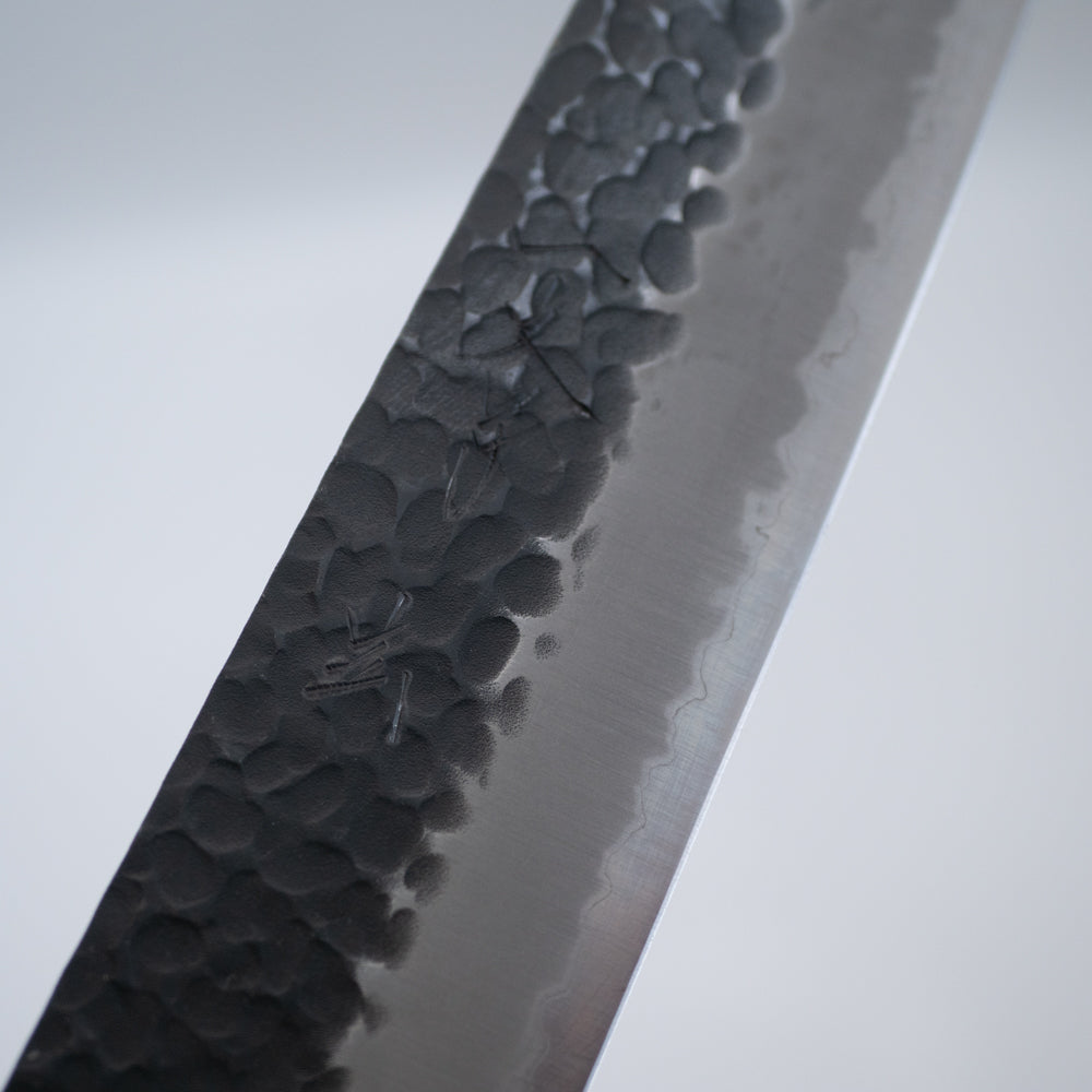 一文字 玄 青紙スーパー 黒打槌目 切付和式牛刀