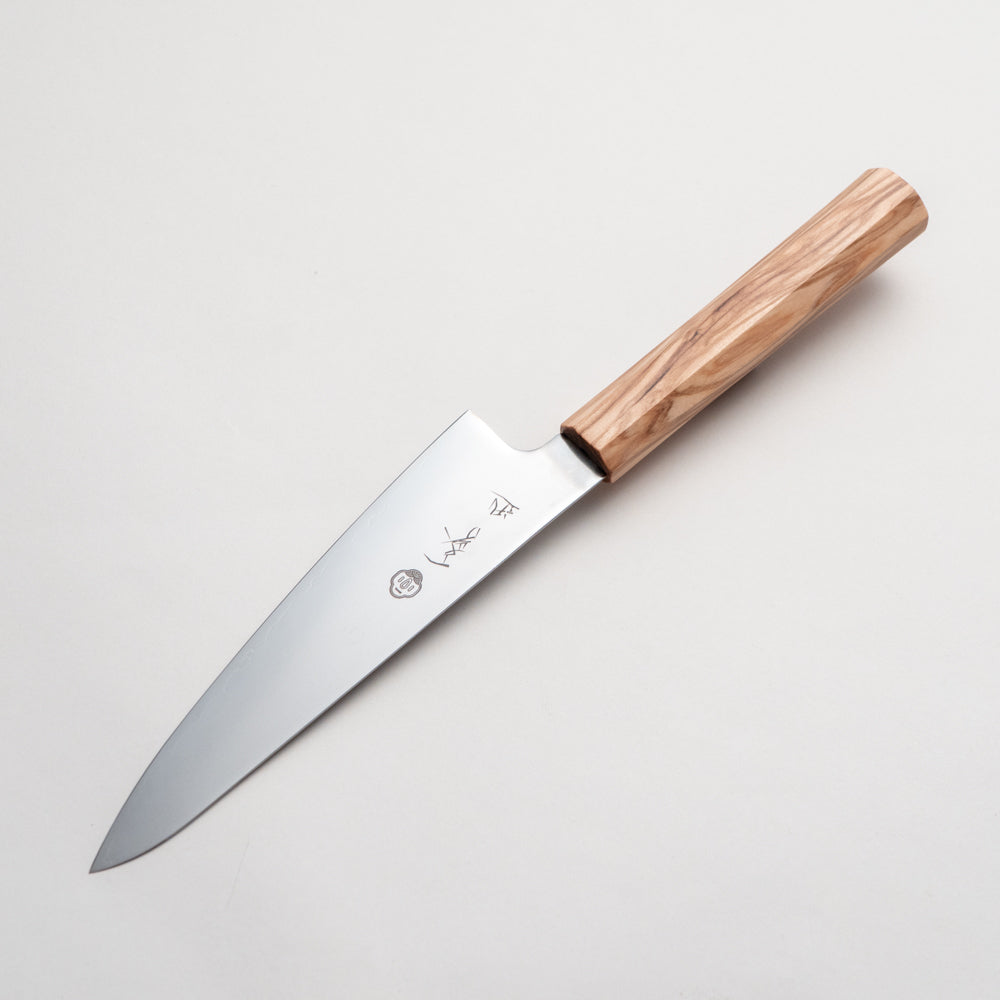 一文字 迅 SLD鋼 小三徳包丁 15cm オリーブ柄 – 三徳の万能性とペティの機動性を両立した、セカンドナイフにも最適な一本