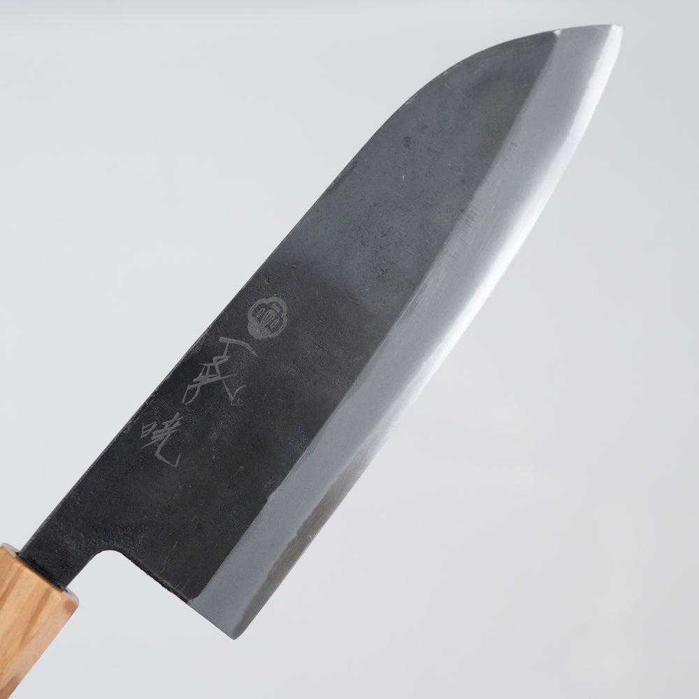 一文字 暁 青二鋼黒打 和式三徳包丁