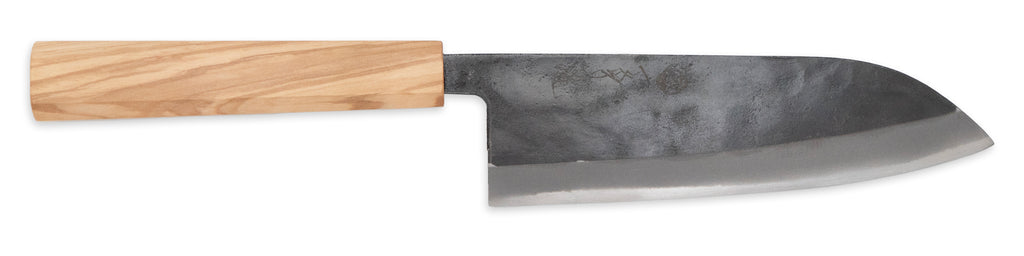 一文字 暁 青二鋼黒打 和式三徳包丁
