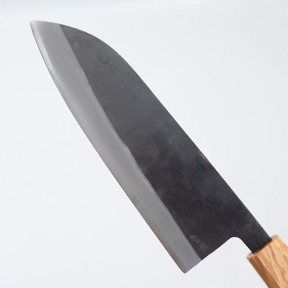 一文字 暁 青二鋼黒打 和式三徳包丁