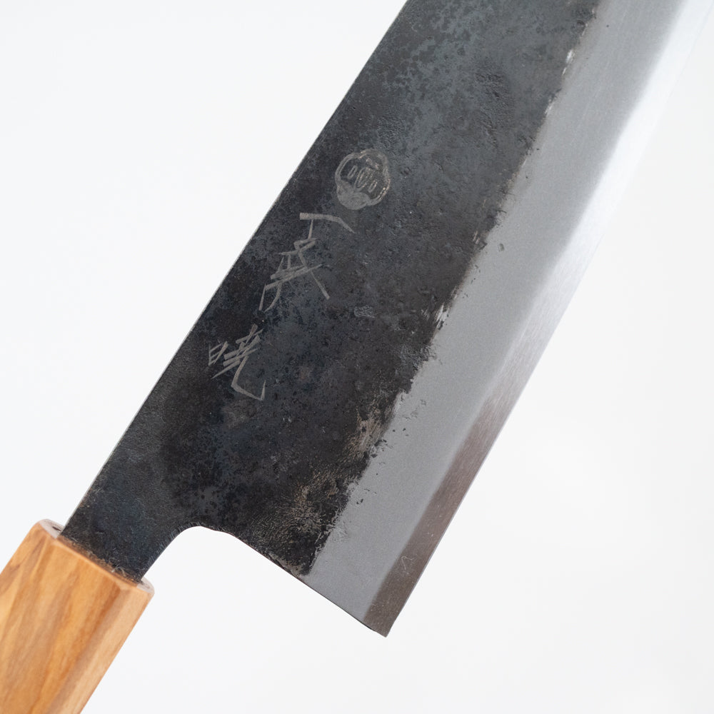 一文字 暁 青二鋼黒打 和式牛刀