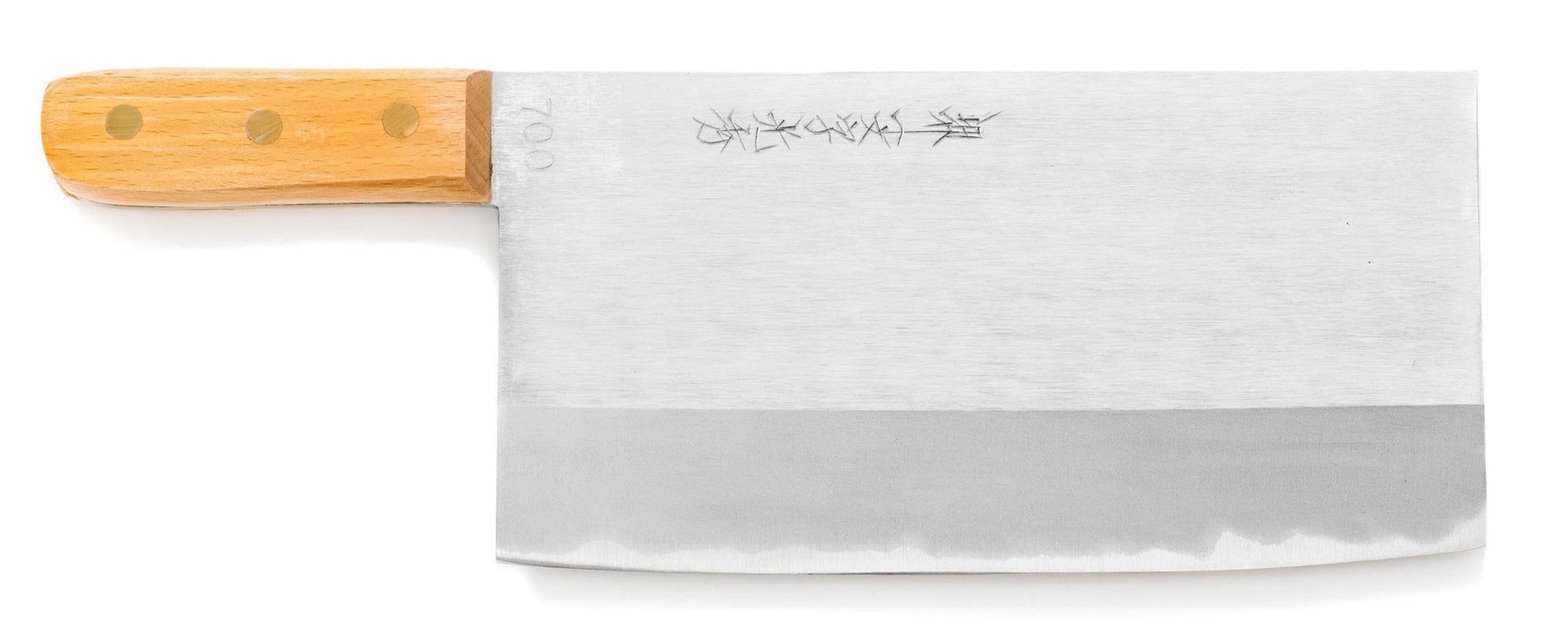 中華包丁 堺一文字光秀 700 中厚 割込 高級包丁 堺一文字光秀 NO700 割込 中華包丁(厚刃）