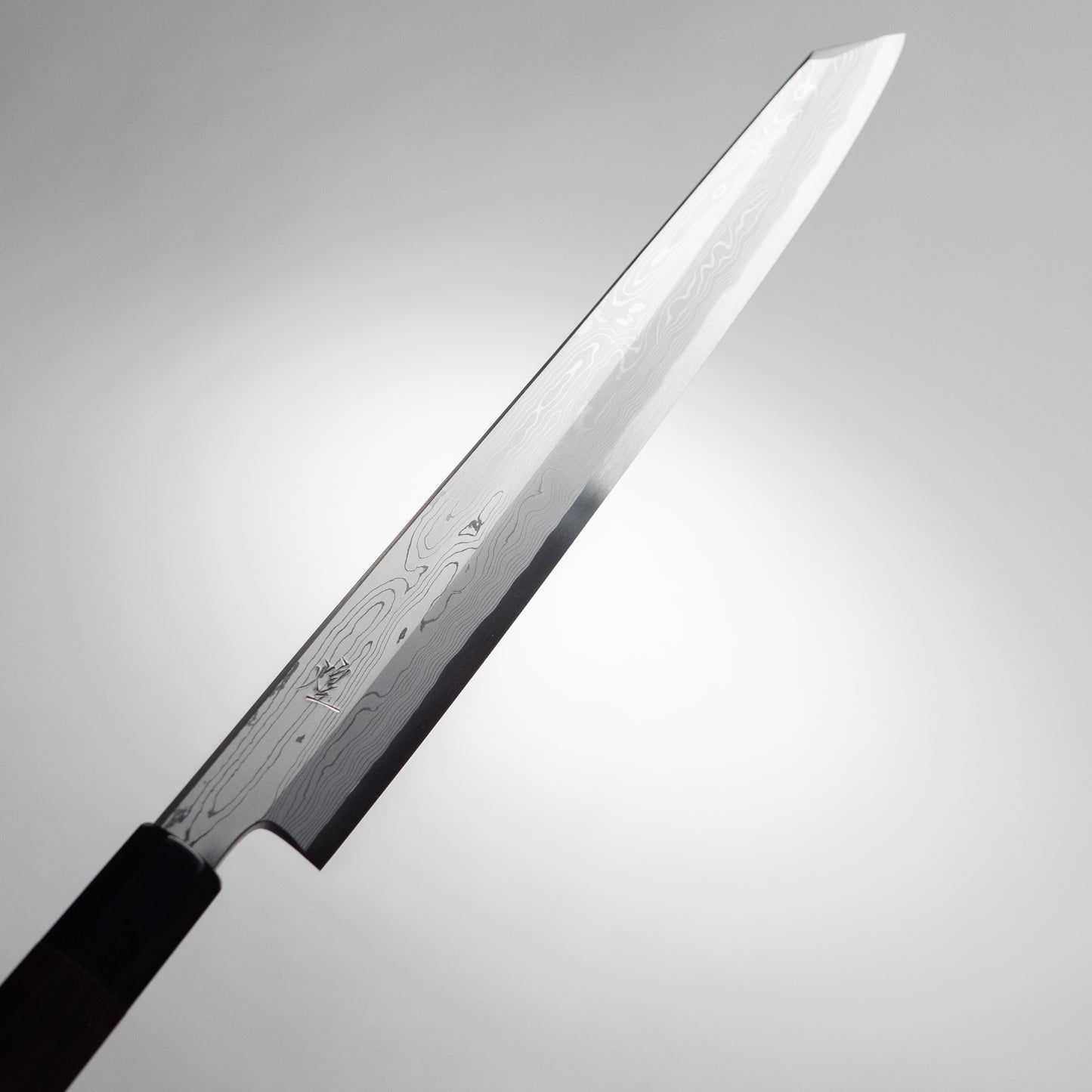中川作 煌 青一鋼 墨流し 切付柳刃包丁 300mm 鞘付き